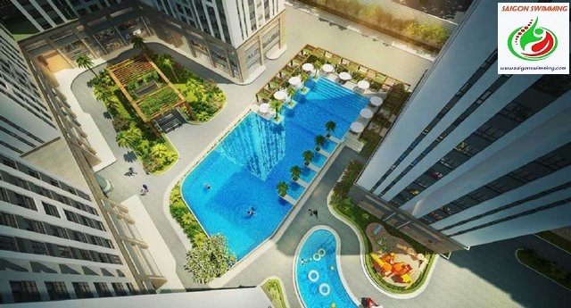Hồ bơi chung cư Rich Star tại quận Tân Phú